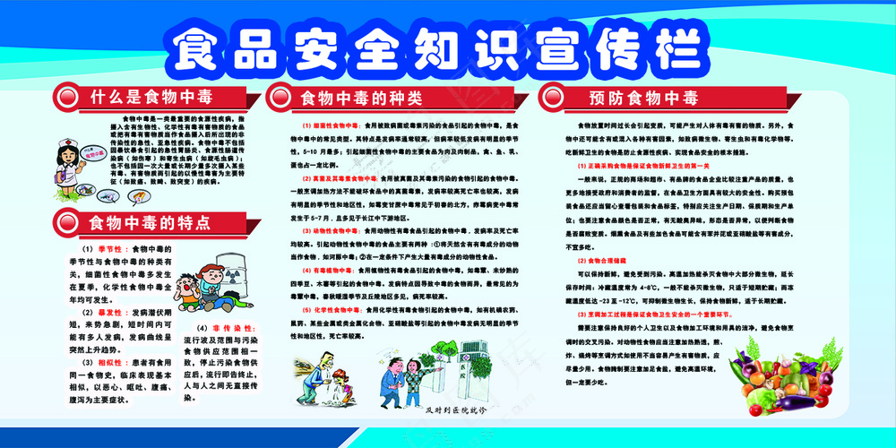 红蓝色食品安全宣传