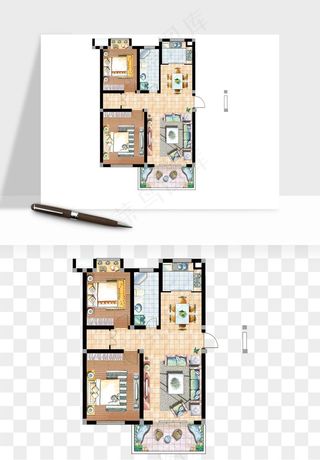楼盘户型建筑图png免抠