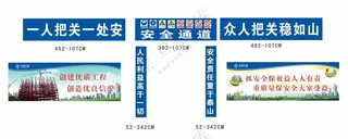 注意安全施工围墙广告设计