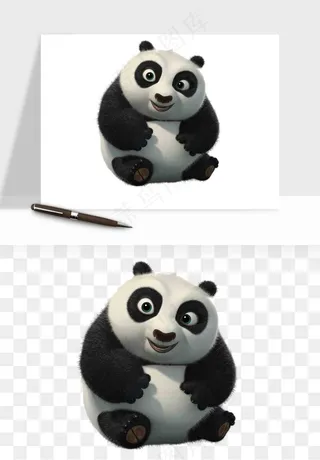 熊猫国宝手绘png免抠