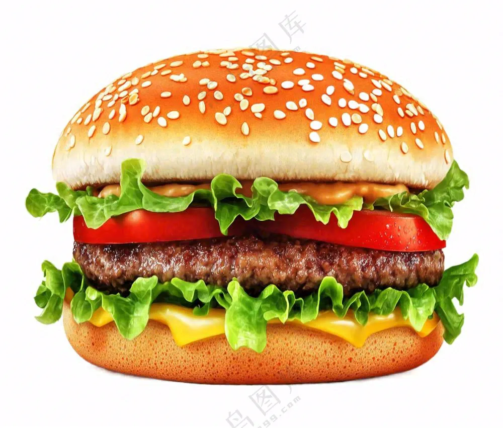 汉堡食物美食免抠