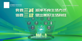 2024全民健康生活方式海报心理平衡健康