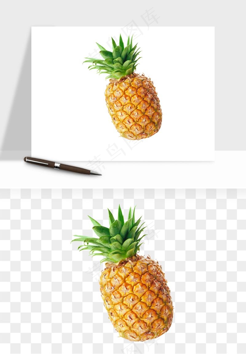 菠萝水果png免抠