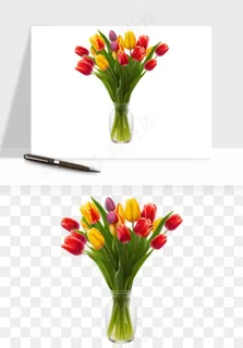 手绘花瓶花艺png免抠 手绘花瓶花艺png免抠