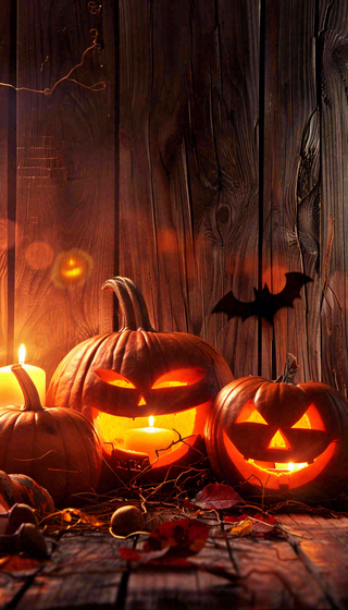 万圣节南瓜灯捣蛋恐怖背景