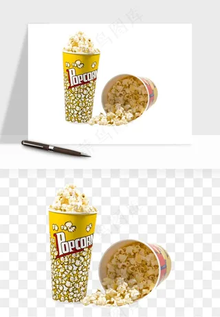 爆米花小吃png免抠