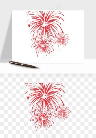 卡通烟花烟火礼花png免抠
