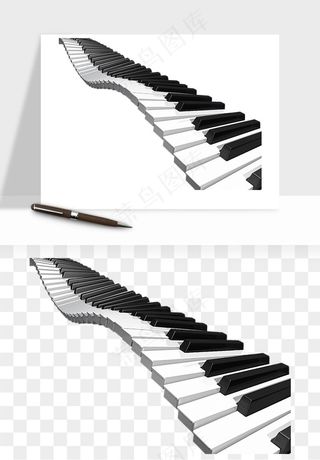 钢琴乐器琴键png免抠