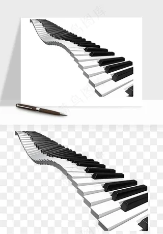 钢琴乐器琴键png免抠