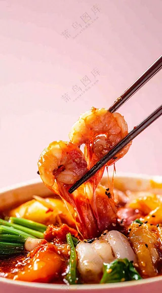 凉拌钵钵鸡水煮美食摄影图