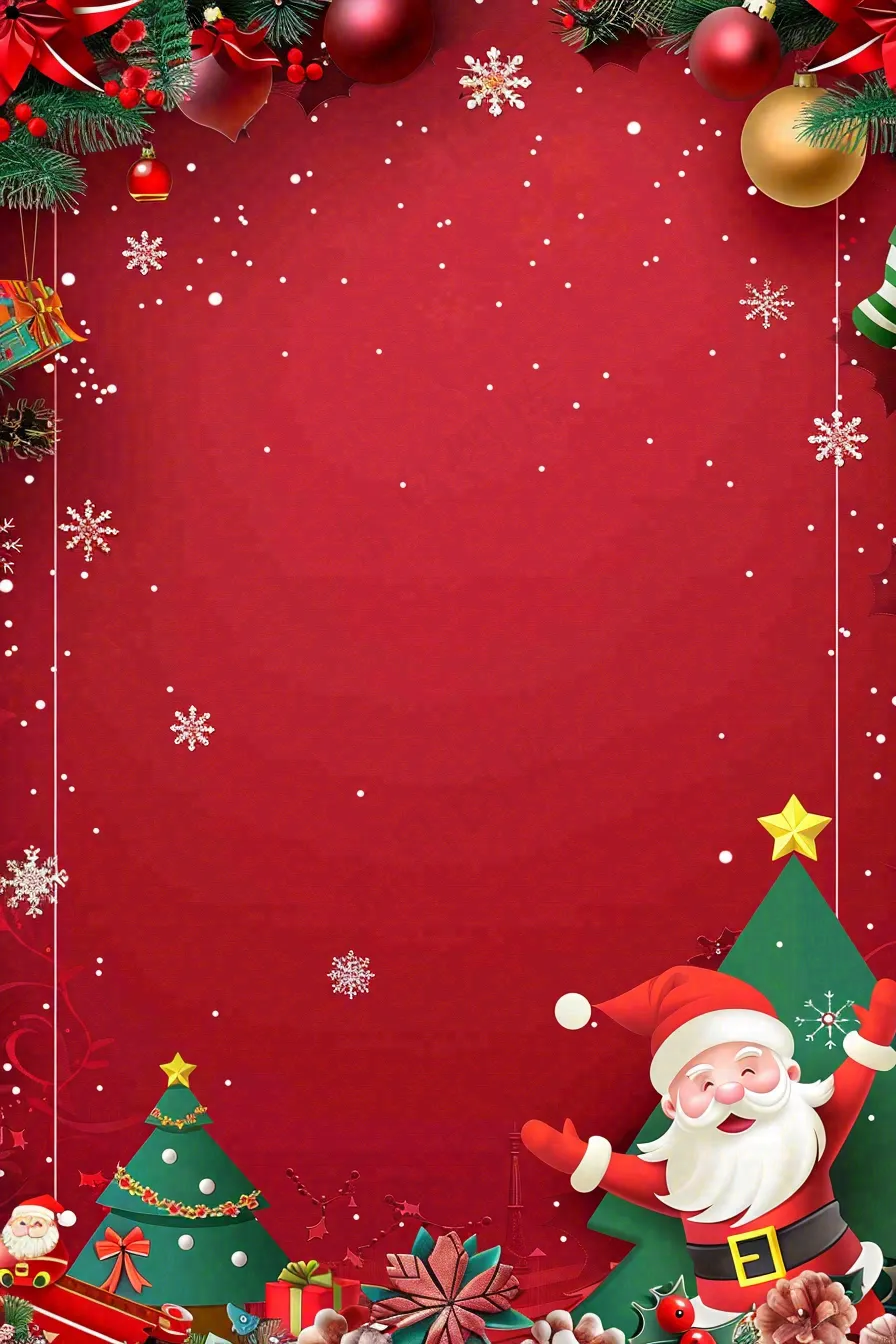 圣诞节卡通插画背景