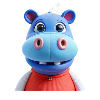 动物3D立体可爱的小河马2