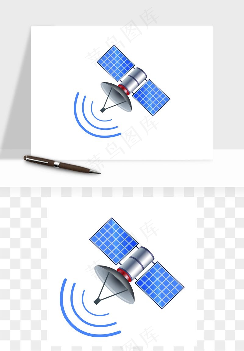 手绘卫星导航矢量png免抠图