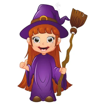 卡通巫婆矢量素材