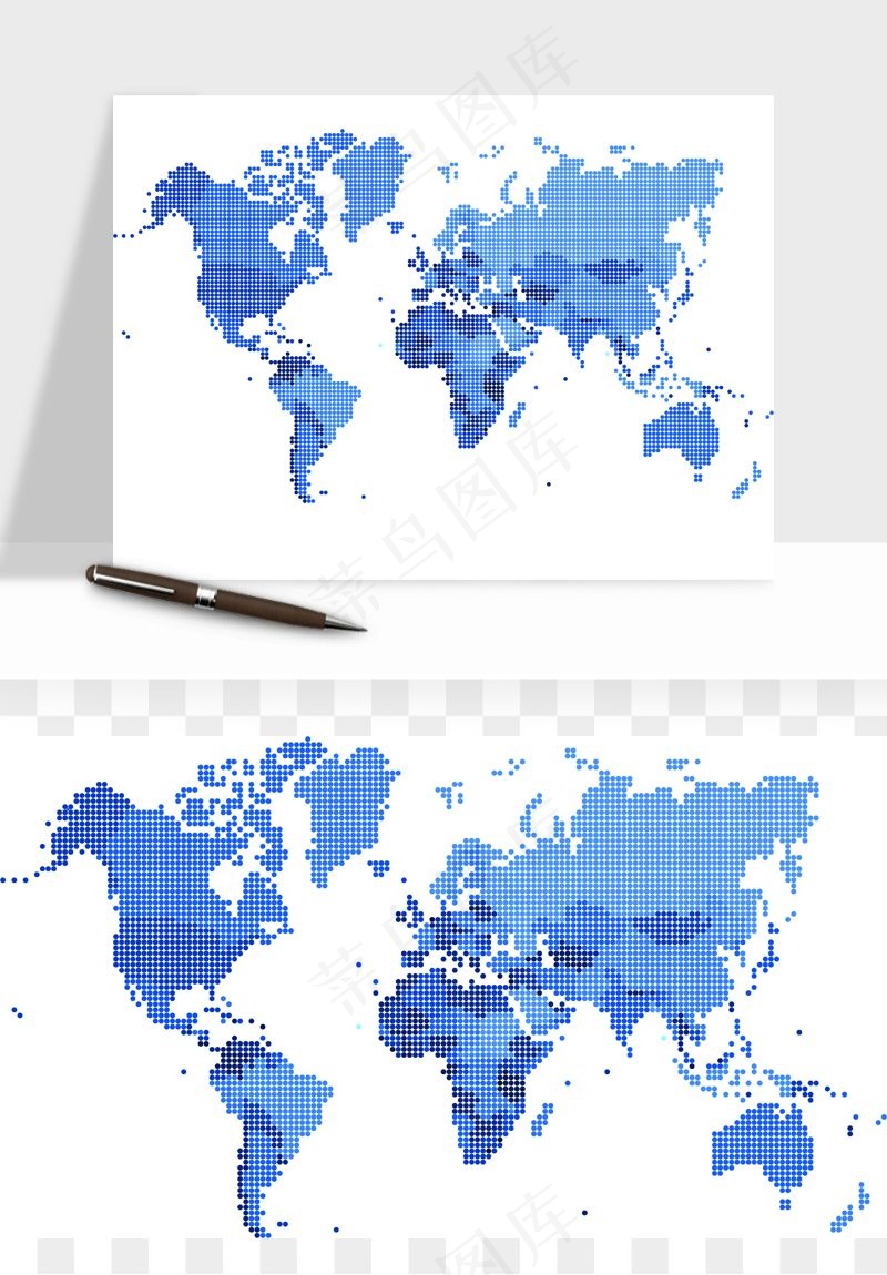 世界地图矢量png免抠