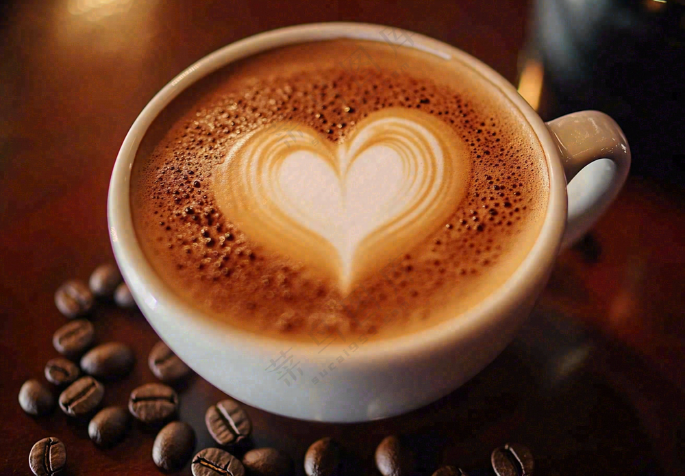 咖啡拿铁下午茶饮品摄影图