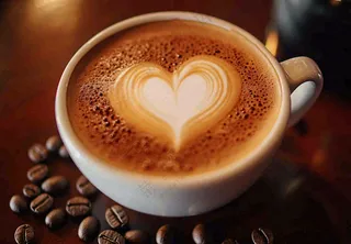 咖啡拿铁下午茶饮品摄影图