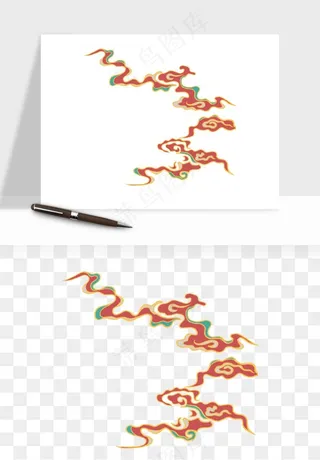 国潮敦煌云纹祥云云彩png免抠