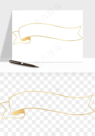 金色植物花环边框png免抠