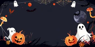 万圣节南瓜灯捣蛋恐怖背景