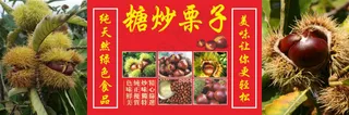 糖炒栗子美食海报