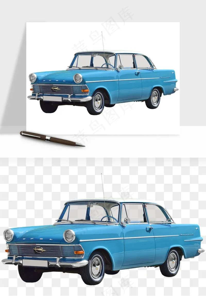 复古汽车交通工具png免抠