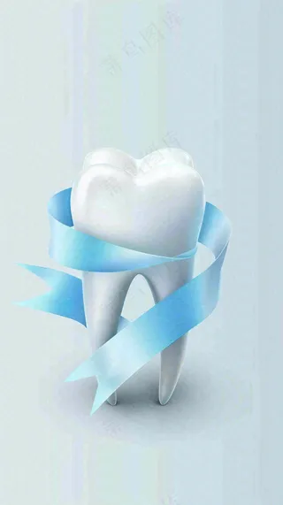 牙医牙科牙齿清洁美白插画背景