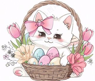 小猫猫咪宠物动物卡通插画免抠