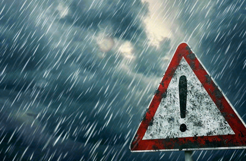 暴雨天气预警摄影图