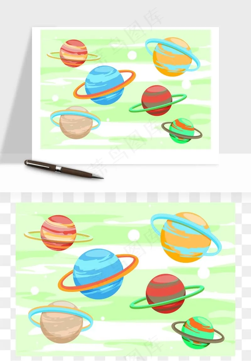 宇宙太空行星矢量png免抠