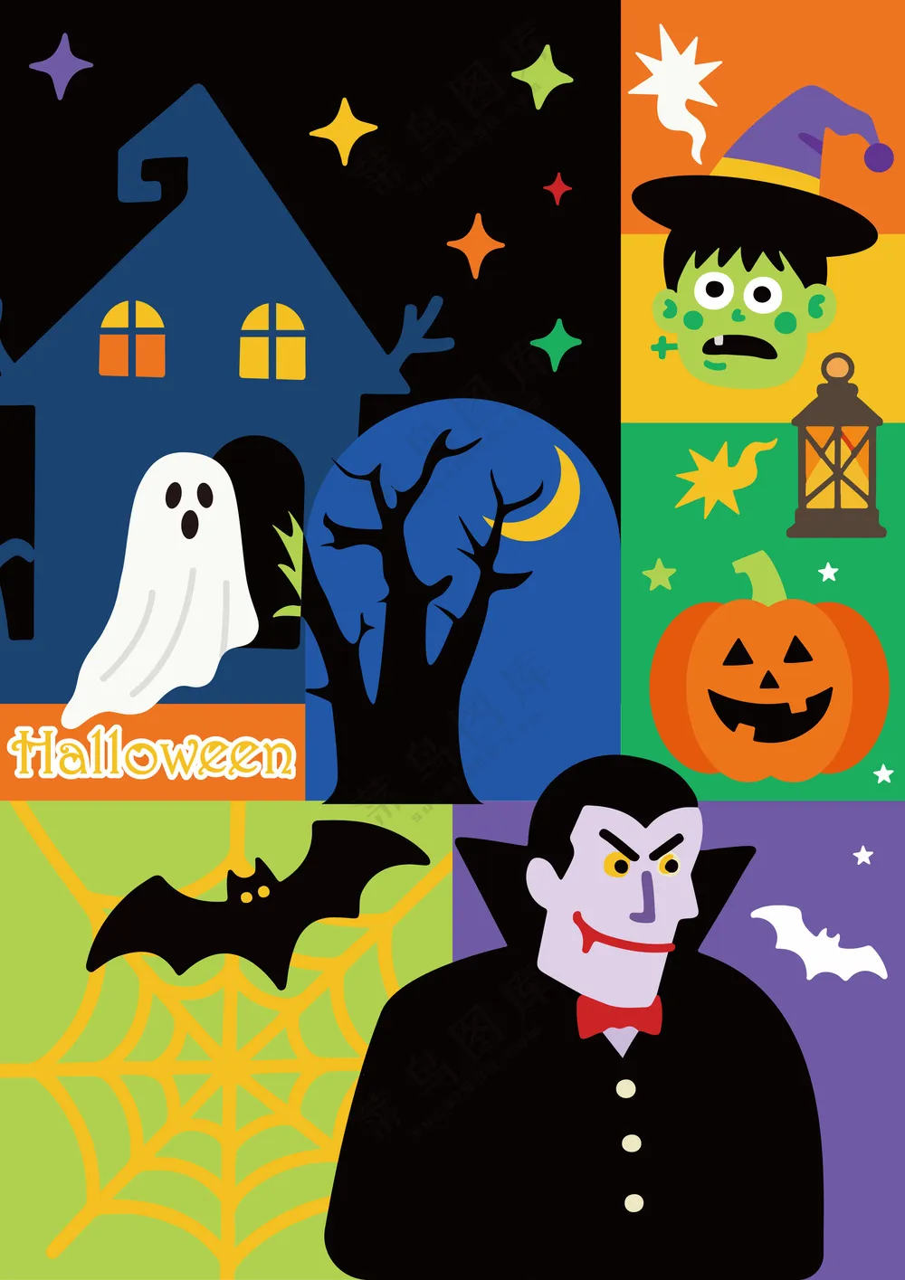 万圣节插画海报