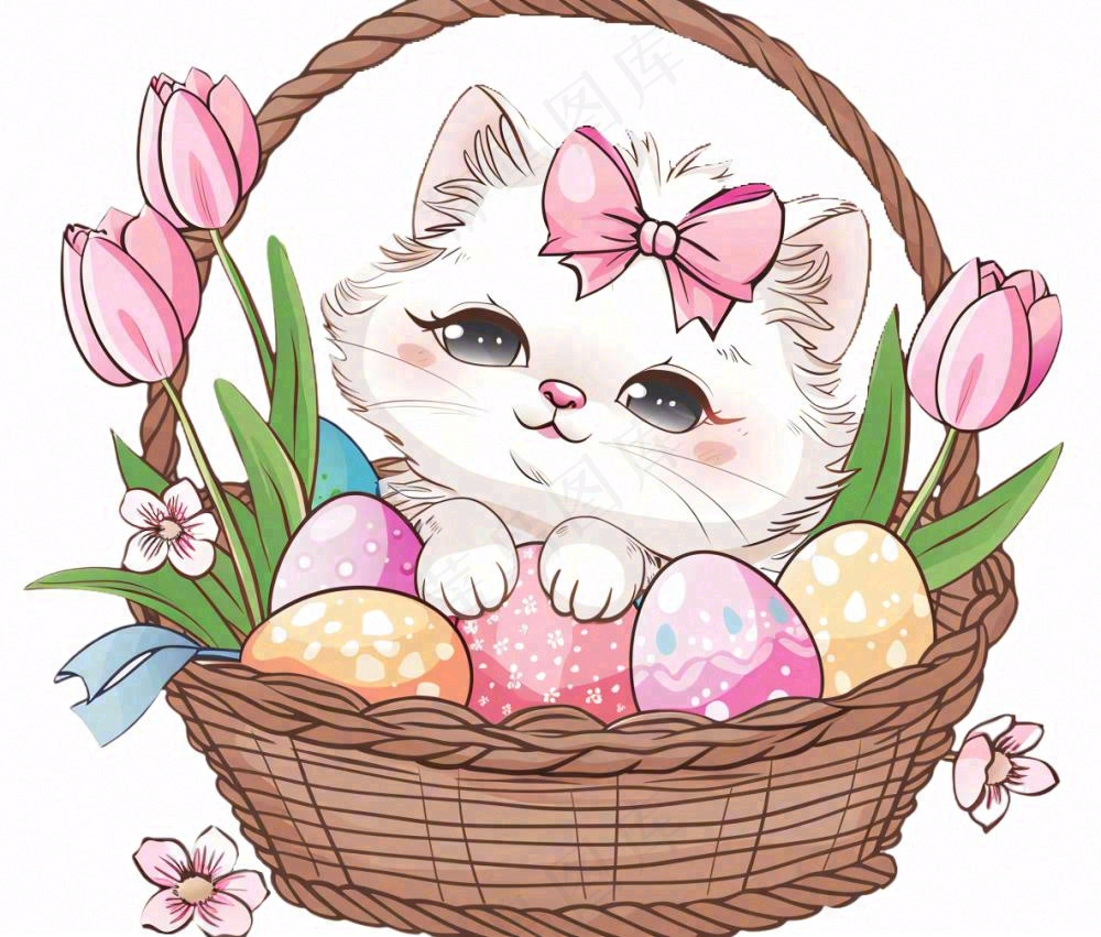 小猫猫咪宠物动物卡通插画免抠
