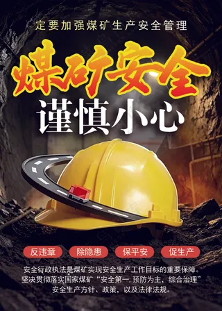 黑色简单煤矿安全