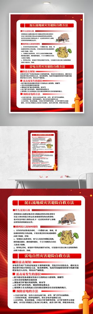 安全生产月自然灾害宣传挂图系列四