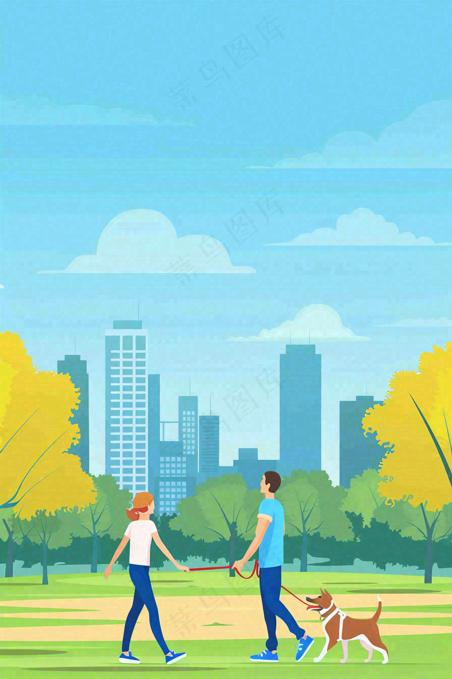 文明养狗宠物遛狗小区物业背景