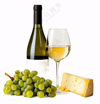 葡萄酒杯奶酪水果葡萄摄影图免抠