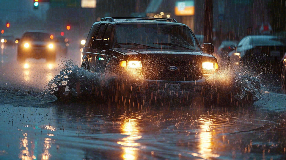 暴雨天气预警摄影图