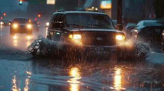 暴雨天气预警摄影图