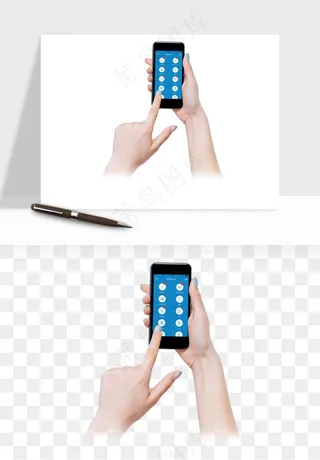 手拿手机素材png免抠