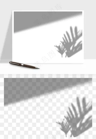 阴影植物窗户投影免抠元素