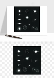 白光点光星光光效矢量png免抠