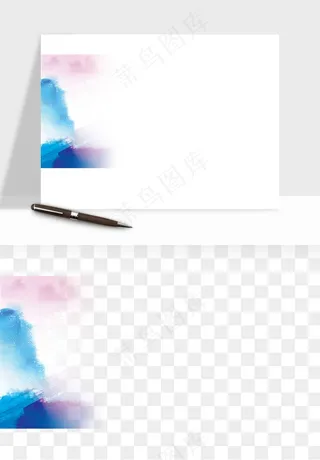 水彩泼墨涂鸦墨迹元素png免抠