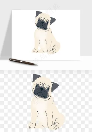 手绘狗狗宠物png免抠