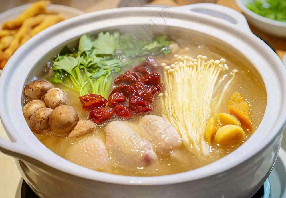 美味鸡汤煲汤营养美食摄影图