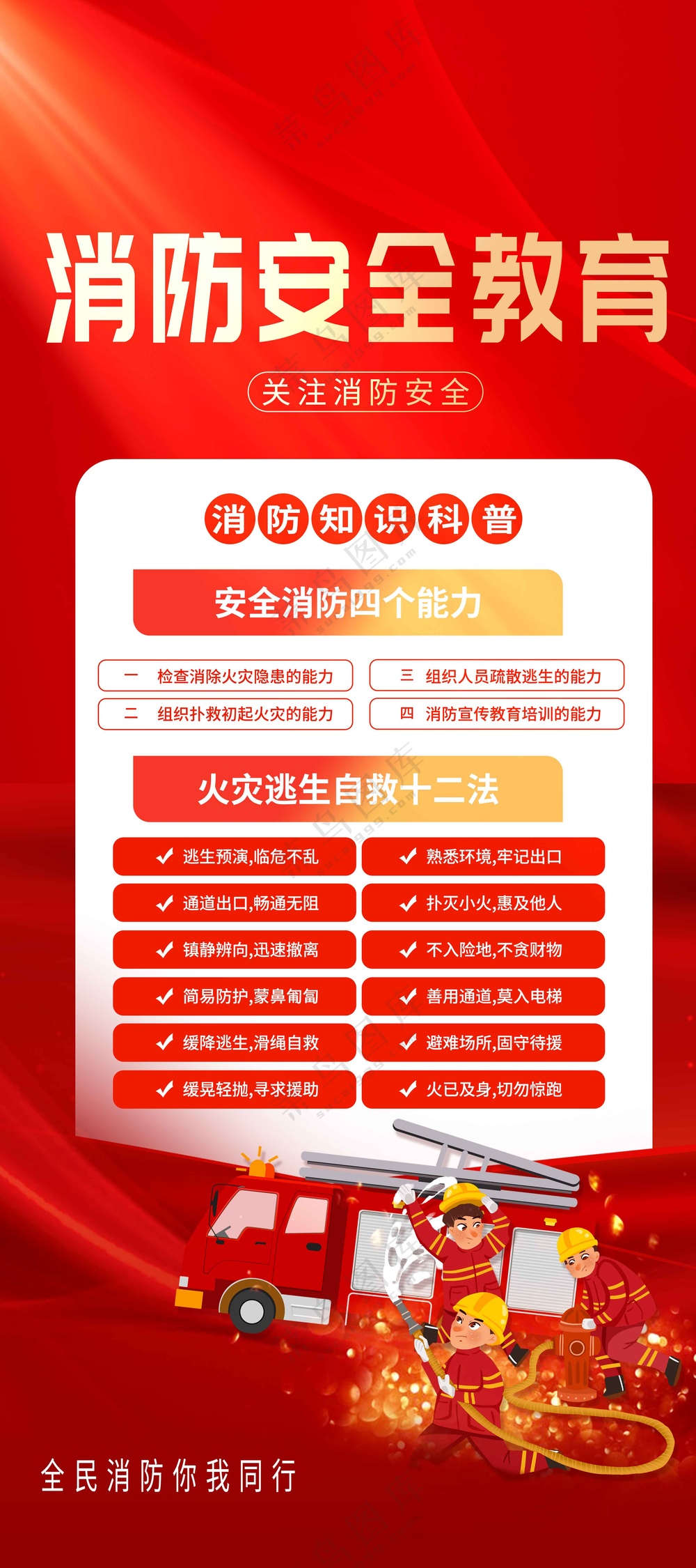 消防安全社会公益海报