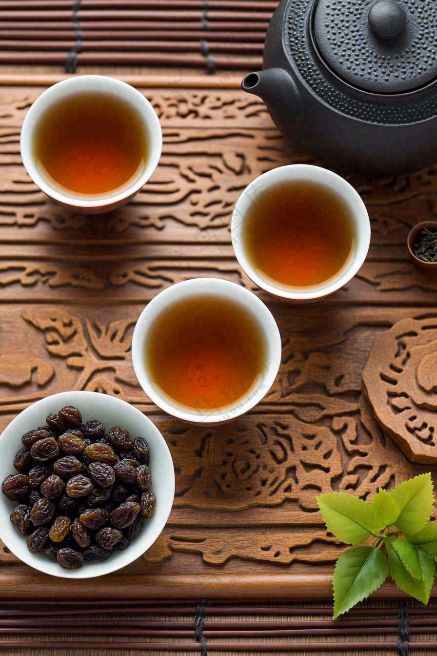 茶叶品茶茶道文化古色古香摄影图