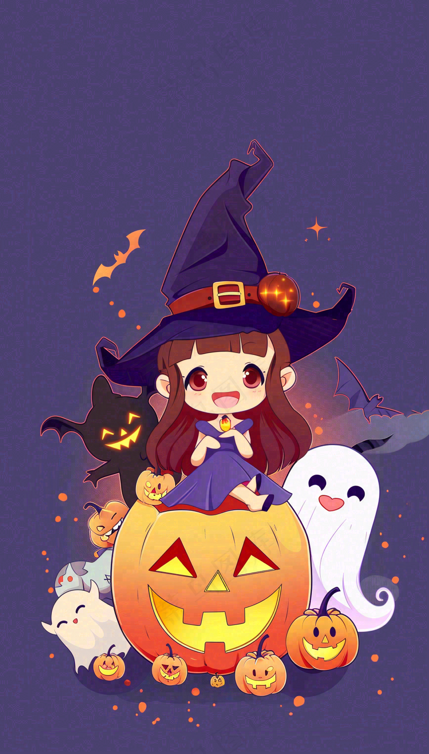 万圣节南瓜灯捣蛋恐怖背景