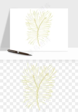 清新手绘植物png免抠