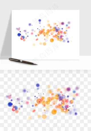 彩色光斑梦幻光点png免抠