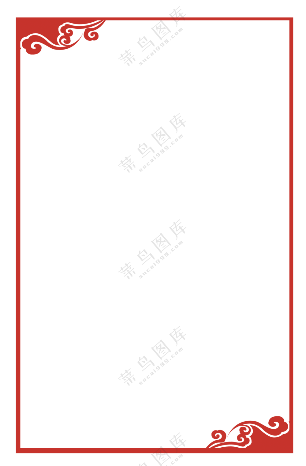 古典祥云图案装饰边框PNG免抠图片